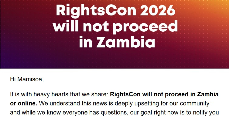 Screenshot from RightCon mail message
